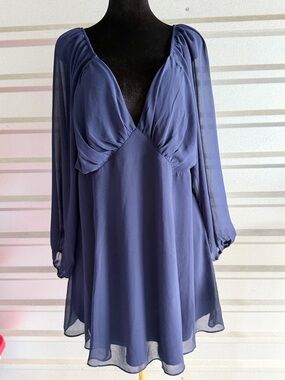 City Chic Navy Smocked Top